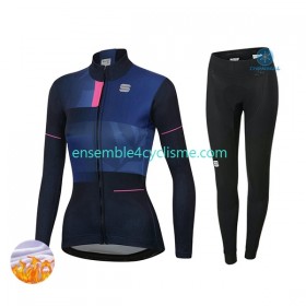 Tenue Maillot M/L + Collant Hiver Thermal Fleece 2021 Sportful Leaf Femme N001